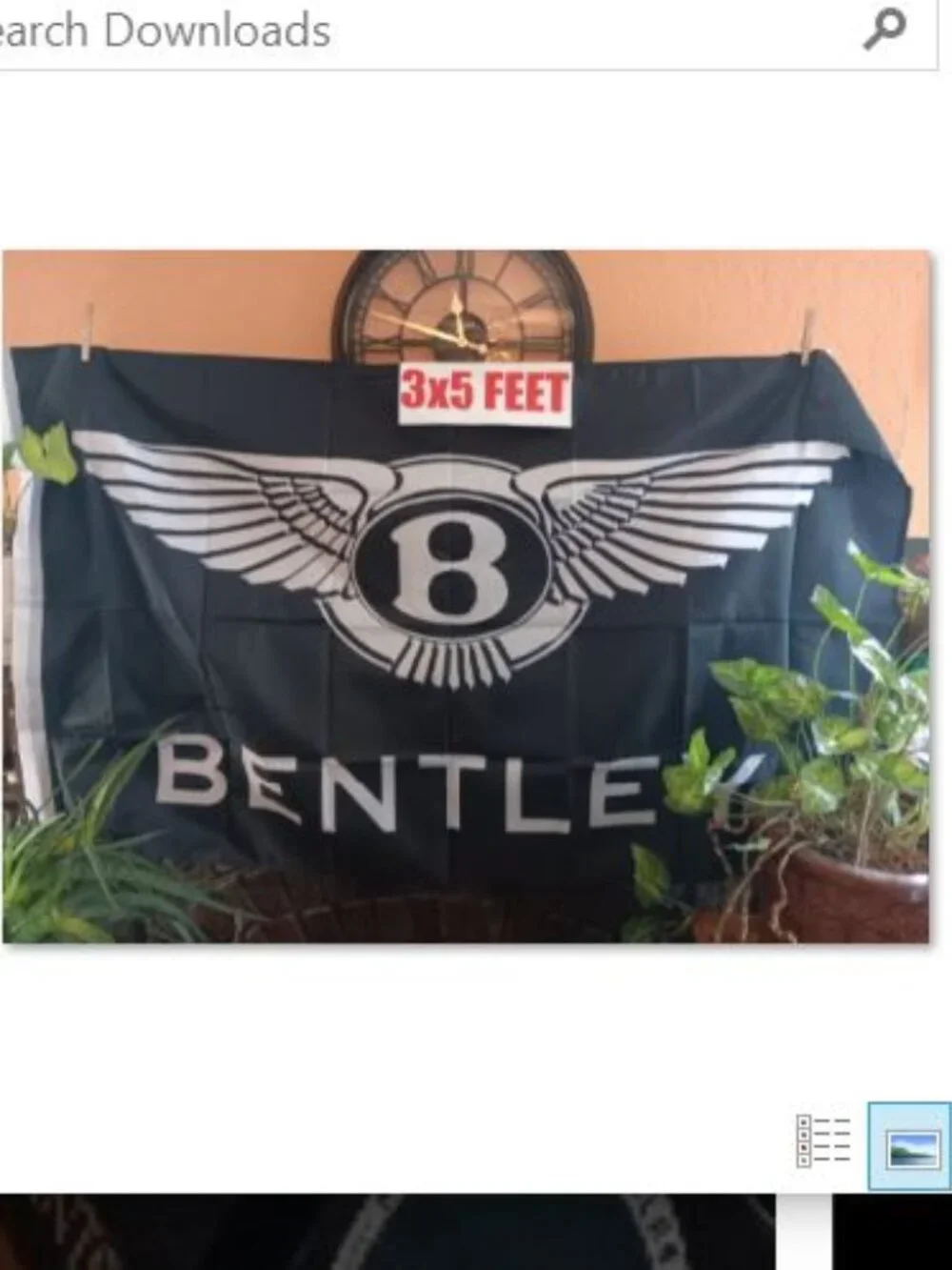 Bentley Automobile 3x5 Feet Flag Black